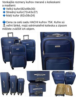 Sada 3 látkových kufrov - 2