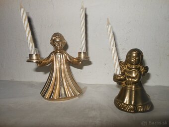 Mosadzní anjelici ako svietniky - 2