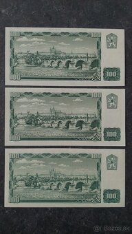 3x 100 Kčs 1961, stav N (UNC) - 2