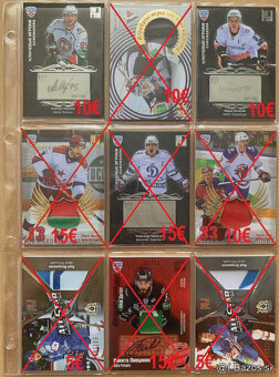 Predám patch, signature hokejové karty KHL - 2