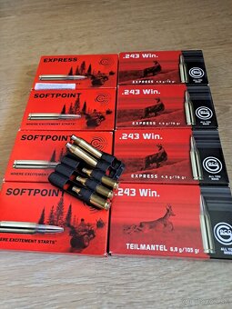 Predám nábojnice .243 Win. - 2