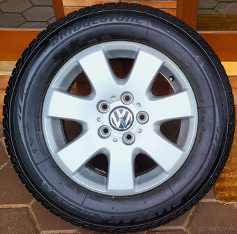alu R16 5x120 orig. VW T5, T6 Multivan, Caravela, zimné pneu - 2