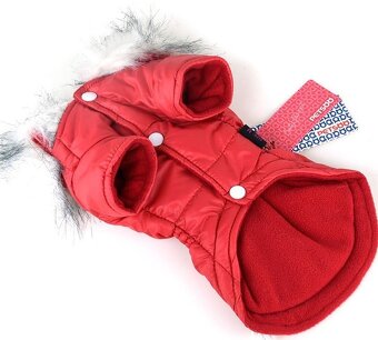 Čisto nový kabátik pre psíka modrý/červený - 2