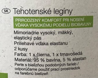 Tehotenské legíny z bio bavlny - 2