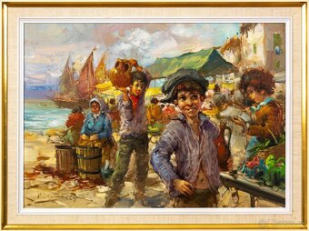 Trh , N.S.Esposito, olej na plátne, 800 × 600 mm - 2