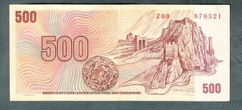 Staré bankovky 500 kčs 1973 SLOVENSKÝ KOLEK - 2