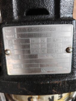 vertikálne viacstupňové odstredivé čerpadlo - 2