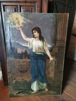 Predám veľký starý obraz z roku 1889 - 2
