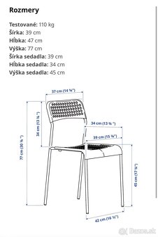 Stolička Ikea ADDE - 2