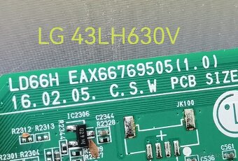 Predám diely z TV LG 43LH630V - 2