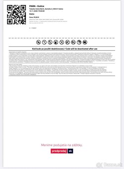 Predám vstupenky na koncert Pary - 2