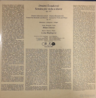 Retro gramofónová LP platňa Sostakovic - 2