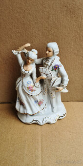 Porcelánové sošky Kvetinárka + Tanečný pár - výška 19 cm - 2