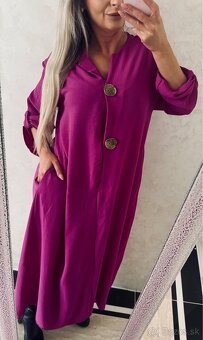 Damske talianske maxi šaty violet - 2