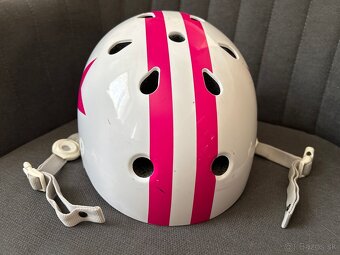 Detská prilba ružovo-biela - 2