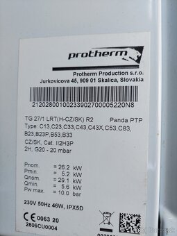 plynovy kotol Protherm Panda PTP - 2