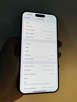 Predám iPhone 15 PRO MAX 256GB Black Titanium 7/10 používaný - 2