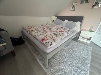 Manželská posteľ 160x200 sivá - 2