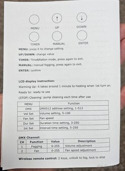 Hazer 500W na diaľkové ovládanie, dmx - 2