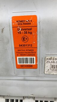 Predám autosedačku Römer Kid II (15–36 kg) - 2