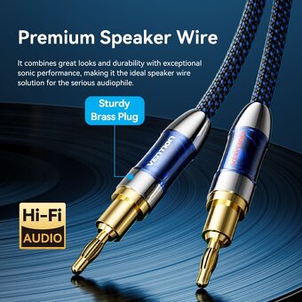 Speaker Wire (Hi-Fi) with Dual Banana Plugs - 2