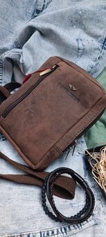Kožená Crossbody taška nová Top stav❗ - 2