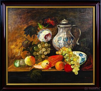 Zátišie II. , G.Siczawiňski, olej na plátne, 830 × 760 mm - 2