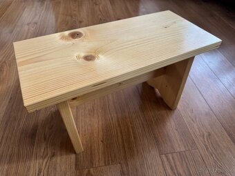 Drevený stolček, stolcek na sedenie - 2