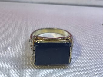 starý pánsky strieborný prsteň - 2