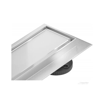 Sprchovy zlab biele sklo 100cm - 2