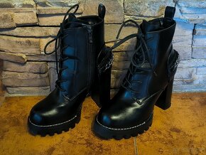 Dámske čierne topánky na opätku, 37, DeeZee (CCC) - 2
