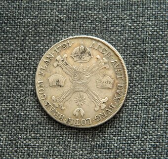 Predám 1/2 toliar 1791 H Leopold II. - 2