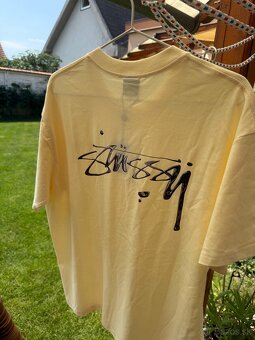 Stussy Big Basic Pigment Dyed Tee Black/Yellow - 2