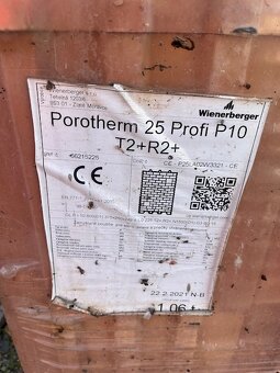 Tehla Porotherm 25 profi P10 T2+R2 - 2