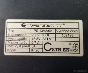 Jednosmerný zdroj  ( transformator )13,8V / 5A - 2