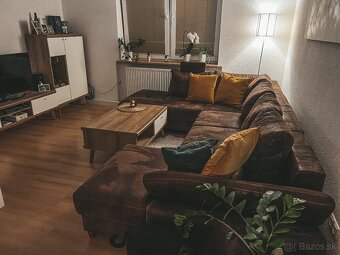 Hnědý velky rozkladací gauč - 2