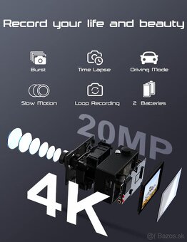 Športová kamera APEXCAM M80air 4K WiFi 20MP Vodotesná - 2