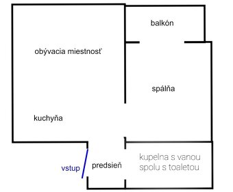 Predaj bytu, 2i, balkon, parking. - 2