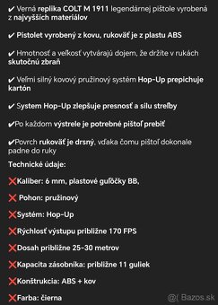 ASG IMITÁCIA REPLIKA KOVOVÁ PIŠTOĽ NA GULIČKY C9 AIRSOFT GUN - 2