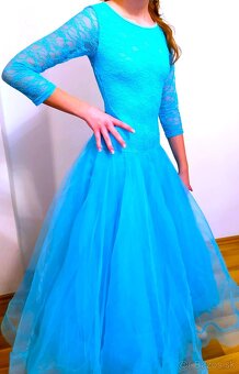 NOVÉ tanečné/spoločenské šaty STUŽKOVÁ/štandart. tance XS-S - 2