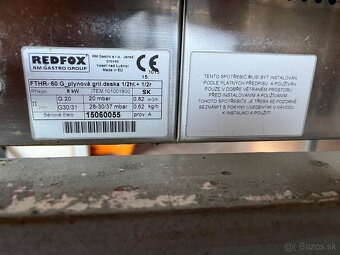 Plynový gril REDFOX FTHR-60G, liatinová platňa, 8 kW - 2