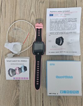 Detské GPS hodinky na SIM kartu Hw11 ružové - 2