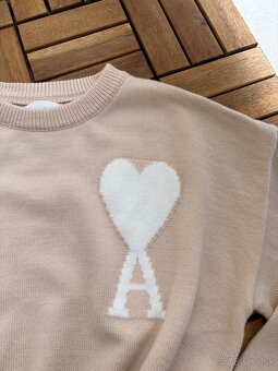 Ami pletený kremovy pulover sveter - 2