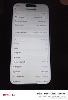 Predám iphone 17 pro Max - 2