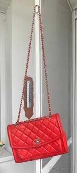 Chanel Lamb skin cervena kabelka Original - 2