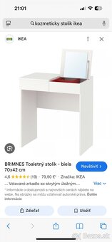 Toaletny stolik Brimnes (Ikea) - 2