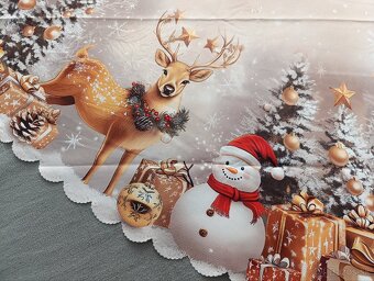 Vianočný zlatý teflonový obrus - 2