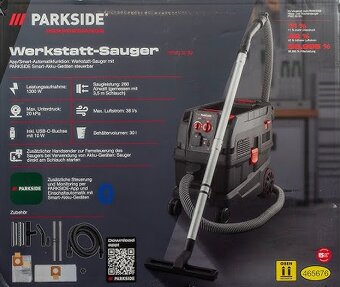 Parkside Performance priemyselný vysávač - 2