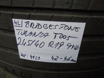 Bridgestone Turanza T005 245/40 R19 94W č.4L - 2