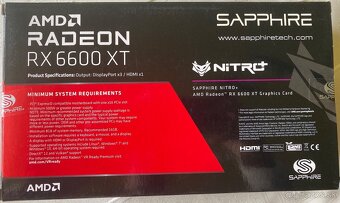 Sapphire Nitro+ AMD Radeon RX6600XT Gaming OC 8GB DDR6 - 2